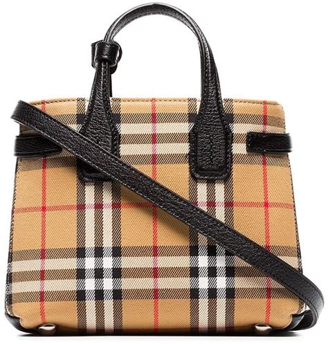 burberry baby banner vintage check tote|Burberry beige tote bag original.